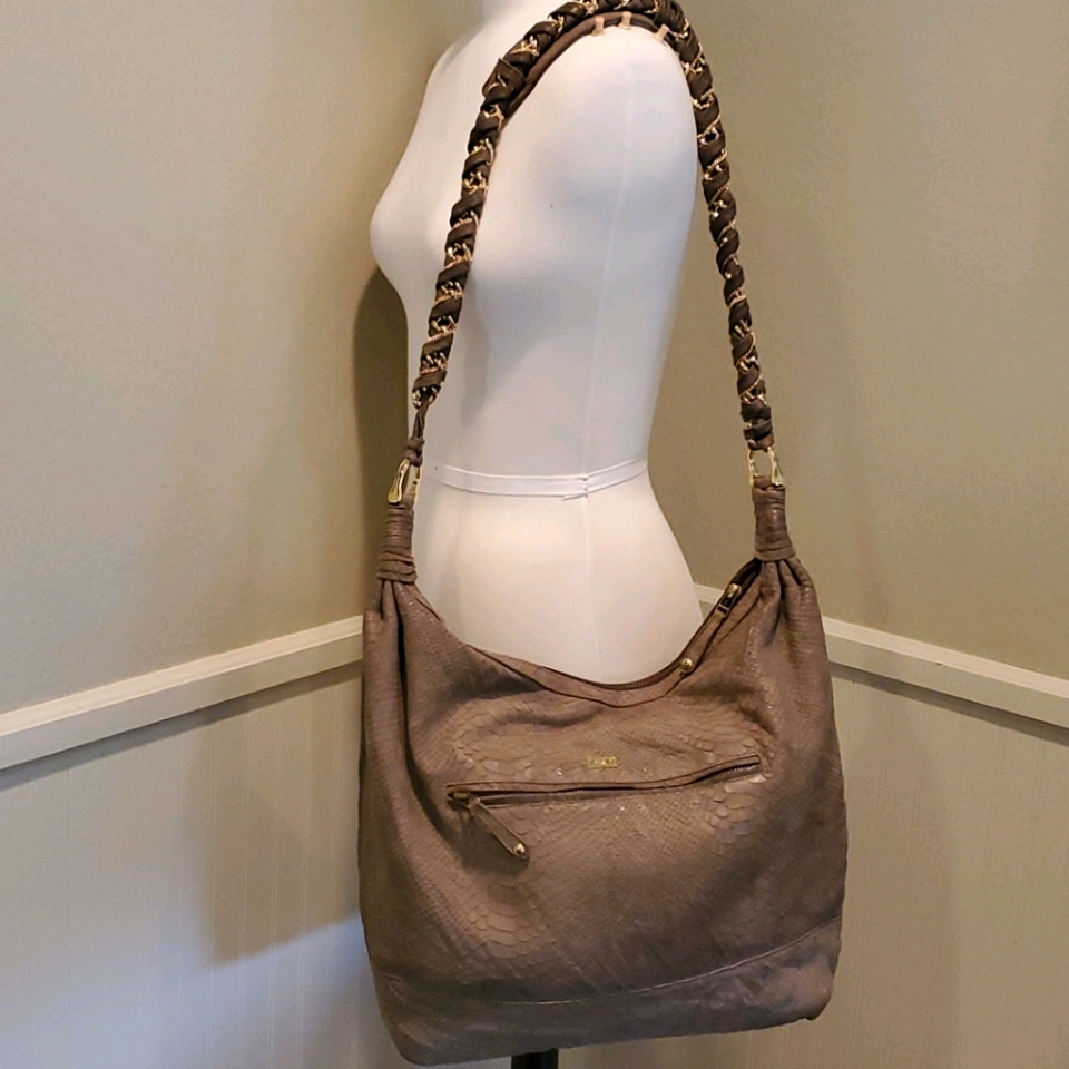 Be & D Python Embossed Hobo